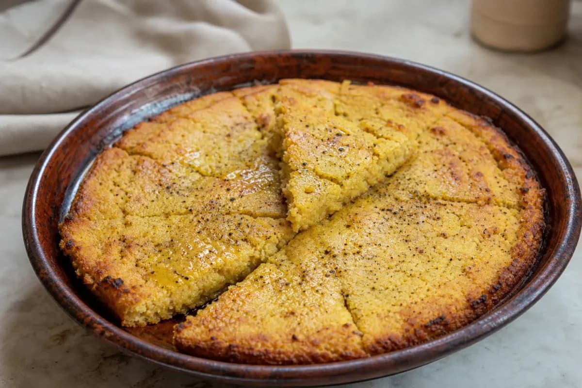 Algerian Karantika Chickpea Pie with Cumin and Spices