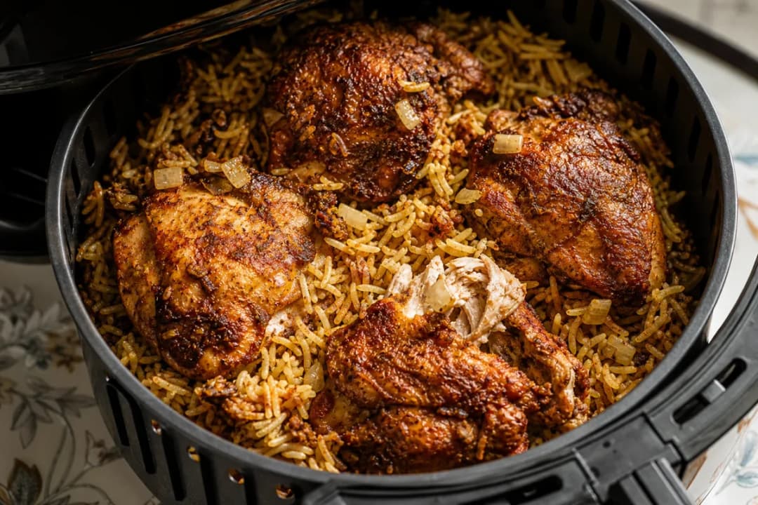 Authentic Air Fryer Yemeni Chicken Mandi with Spiced Rice