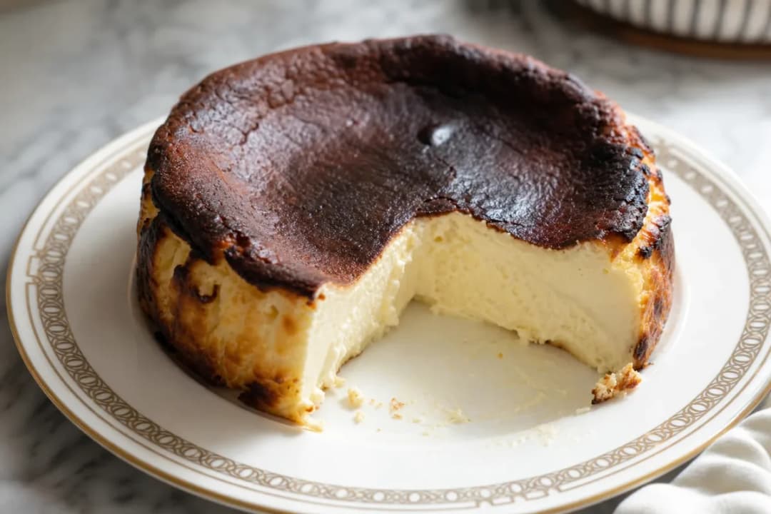 Authentic San Sebastian Burnt Cheesecake with Creamy Center