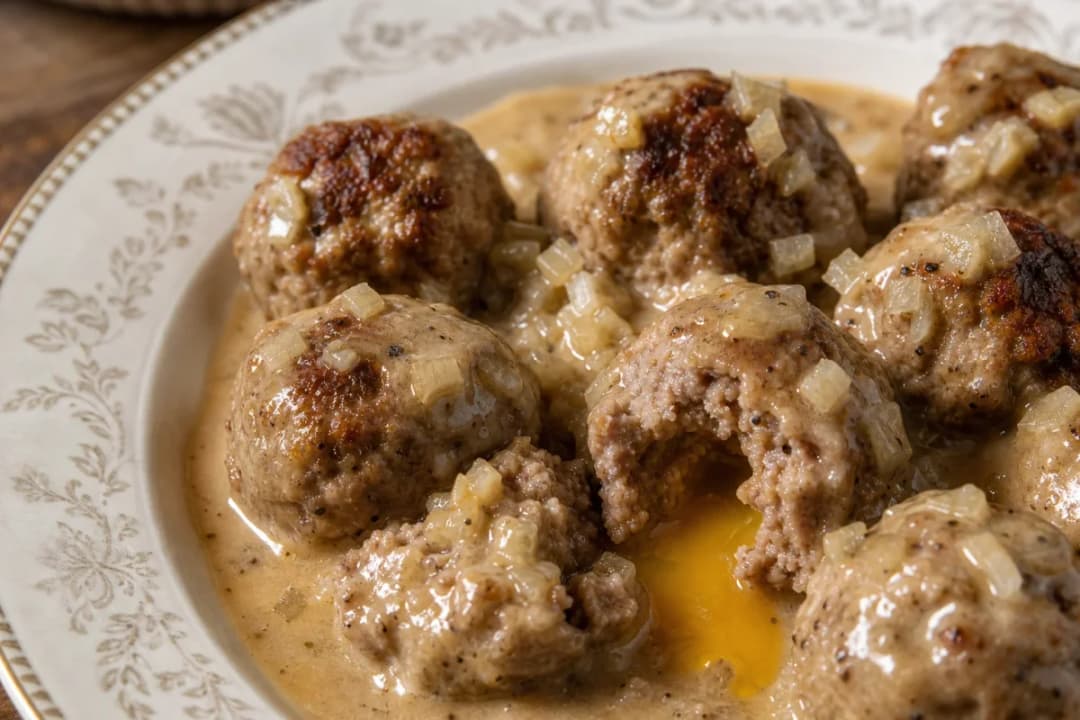 Authentic Swedish Meatballs with Rich Creamy Gravy