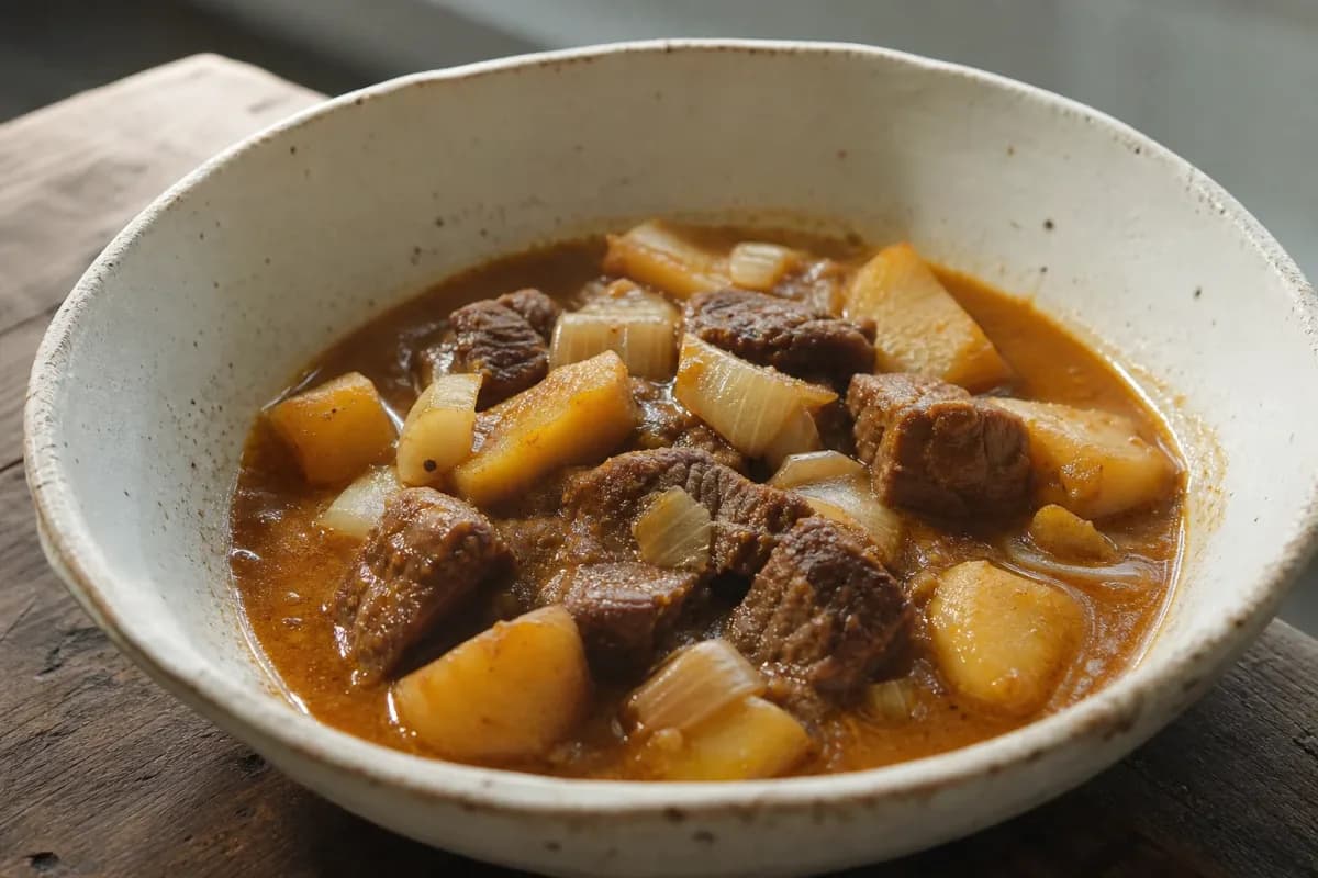 Authentic Thai Massaman Curry with Beef and Potatoes