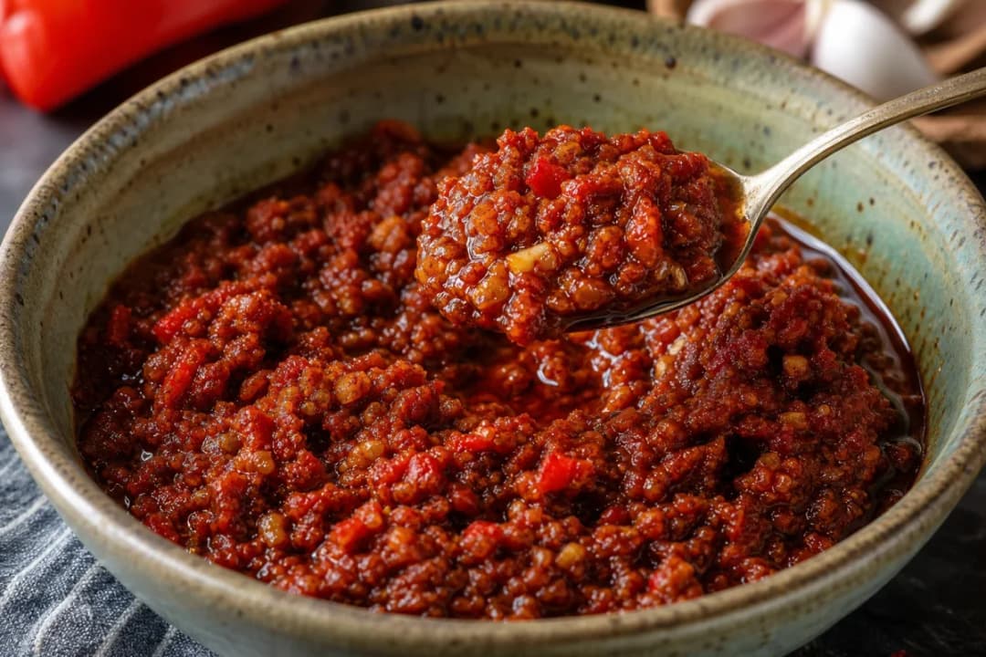 Authentic Tunisian Harissa Paste with Smoky Chili Flavor