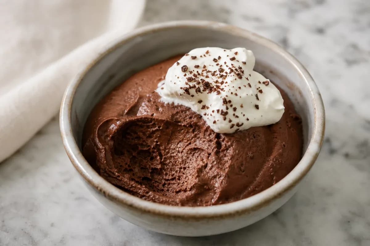 Belgian Chocolate Mousse with Dark Chocolate and Creamy Texture