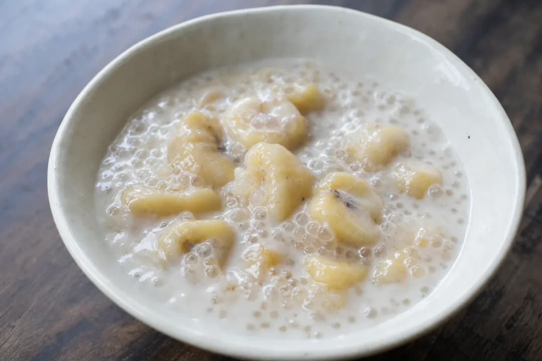 Cambodian Banana Tapioca Pudding with Coconut Milk