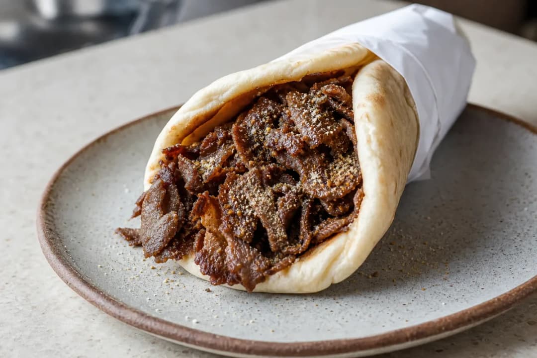 Canadian Halifax Donair with Sweet Garlic Sauce and Pita
