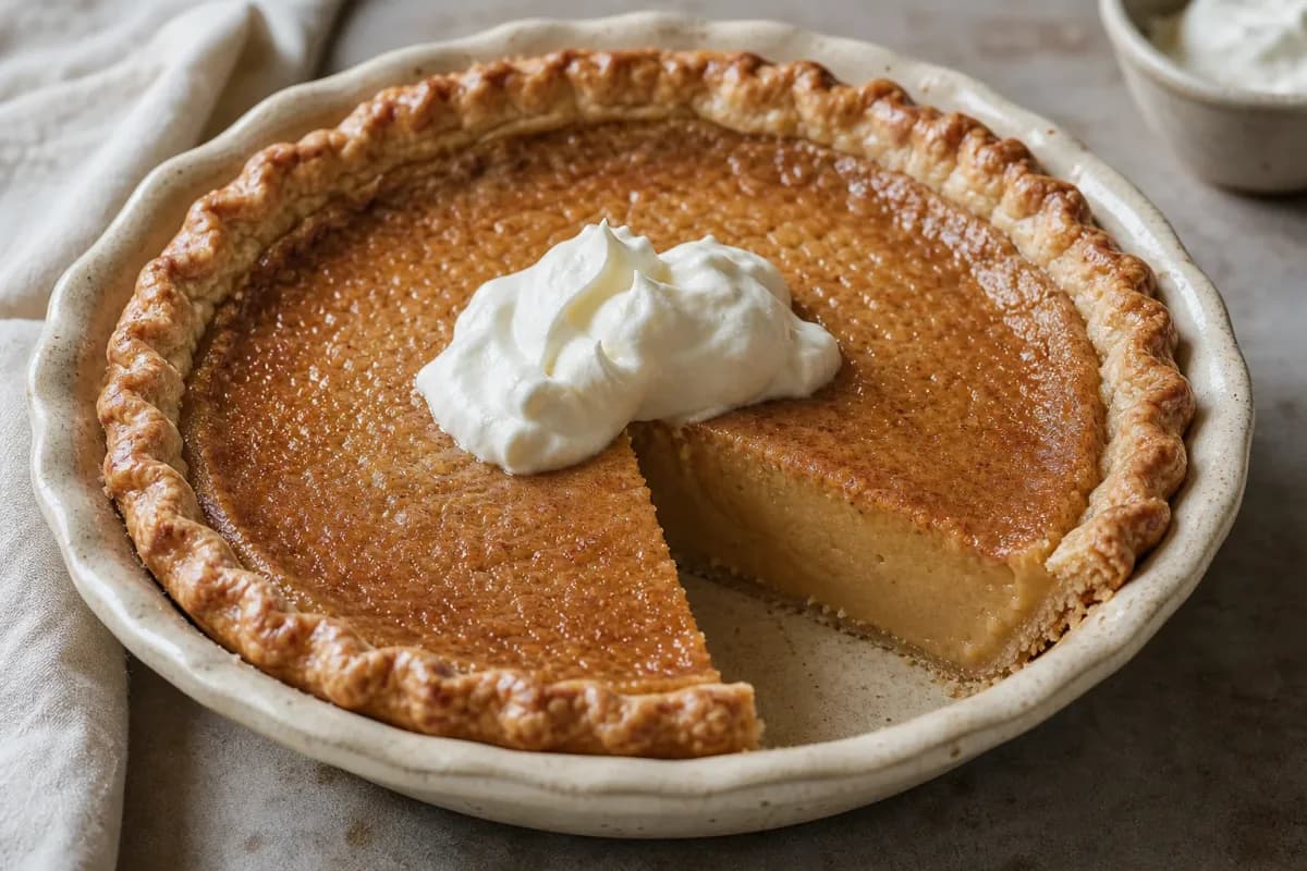 Canadian Maple Sugar Pie with Creamy Filling