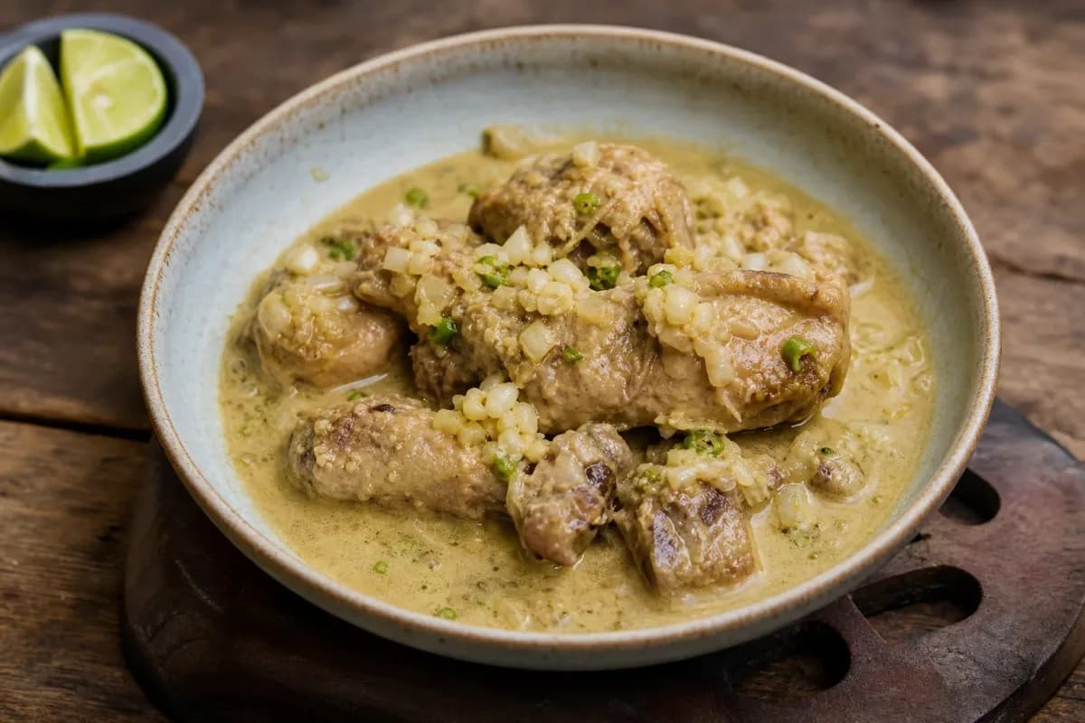 Coastal Kenyan Kuku Paka with Coconut Curry Sauce and Lime