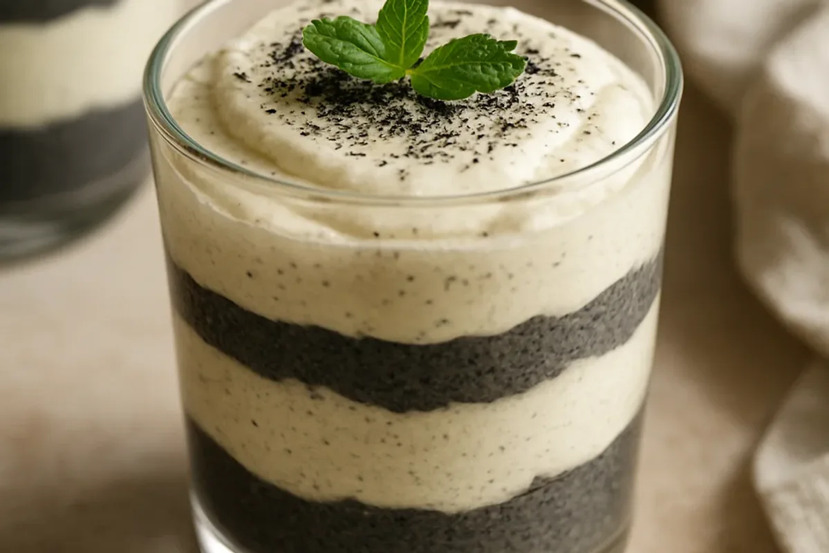 Creamy Black Sesame Tiramisu Cups – No-Bake Asian Delight