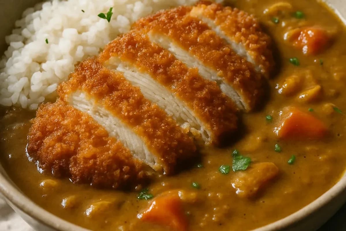 Crispy Chicken Katsu Curry with Steamed Rice — dinner recipe, beautifully plated and ready to serve