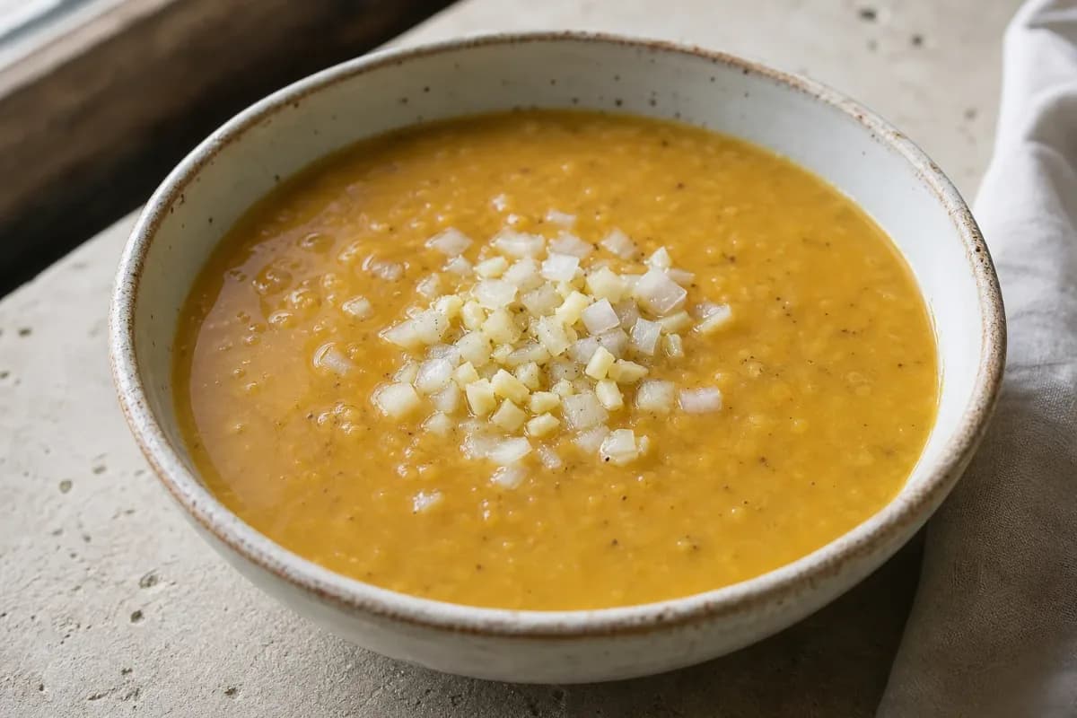 Easy Lebanese Red Lentil Soup with Lemon and Cumin