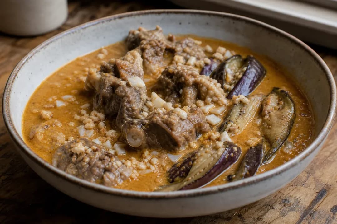 Filipino Kare-Kare with Rich Peanut Sauce and Fresh Vegetables