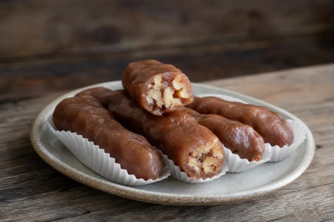Georgian Churchkhela with Walnuts and Grape Must Coating