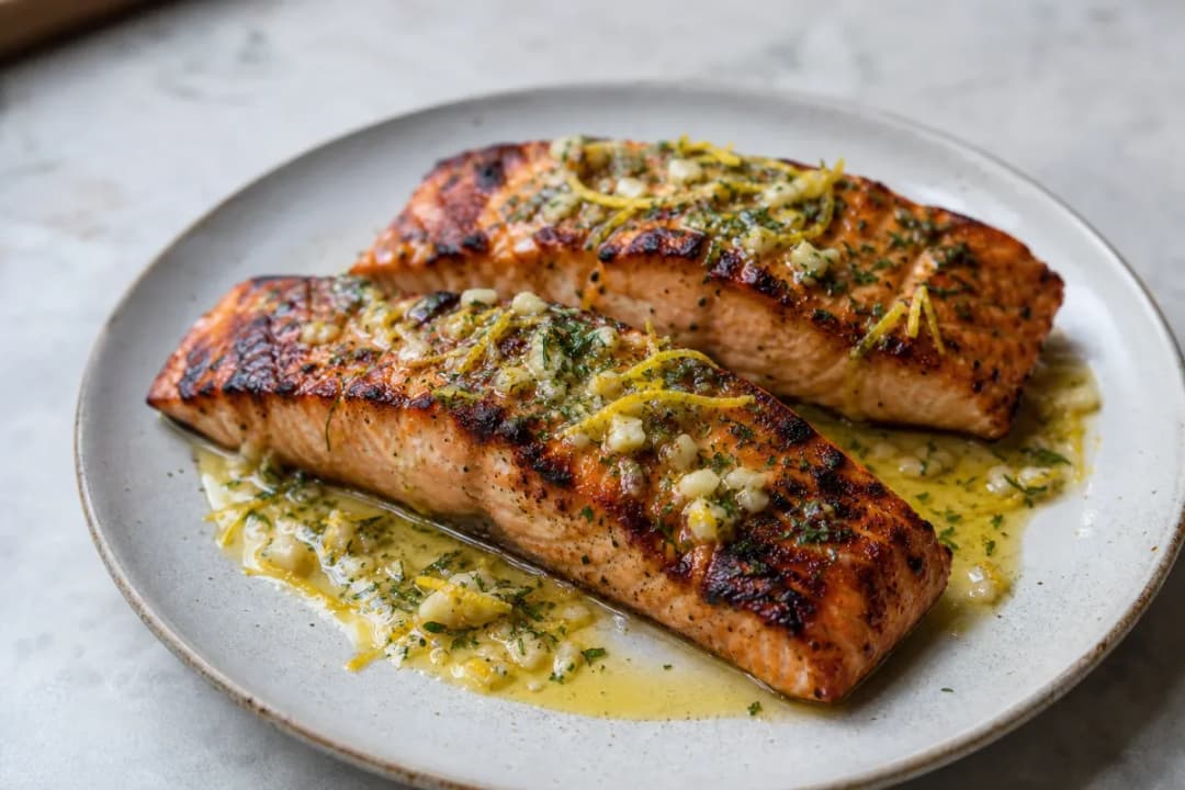 Grilled Salmon with Lemon and Dill Sauce for a Fresh Taste