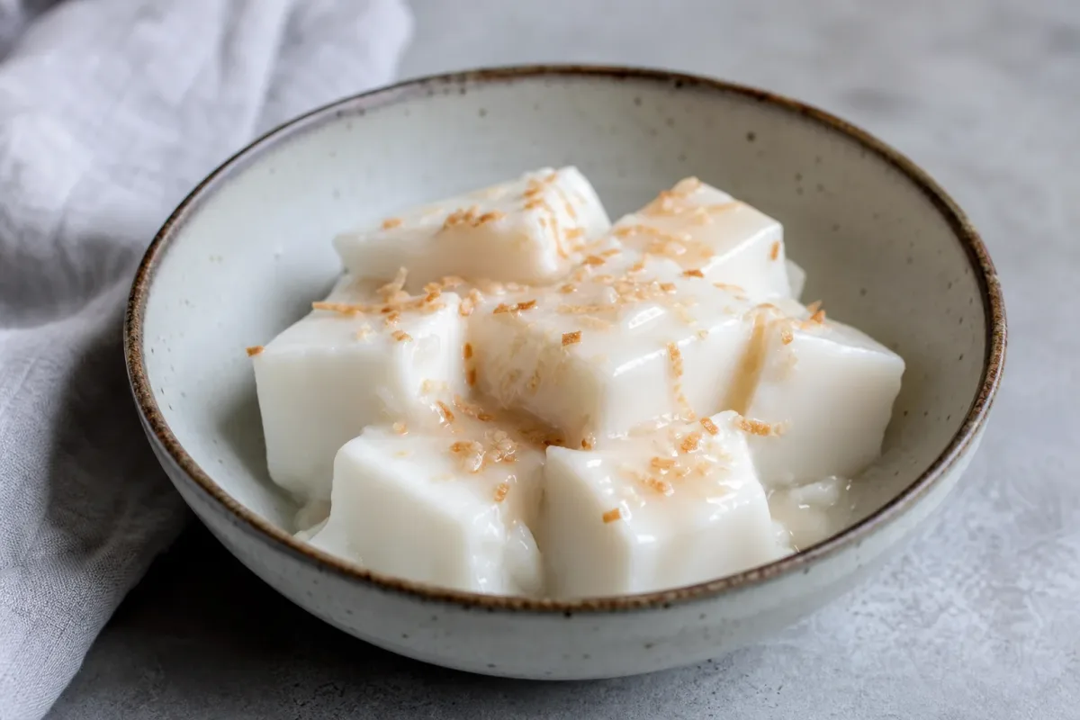 Hawaiian Haupia Coconut Pudding with Creamy Texture and Topping