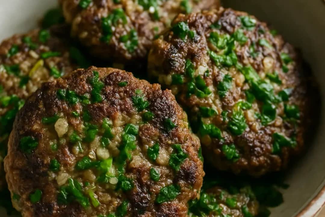 Herbaceous Chapli Kebab Frying — dinner recipe, beautifully plated and ready to serve