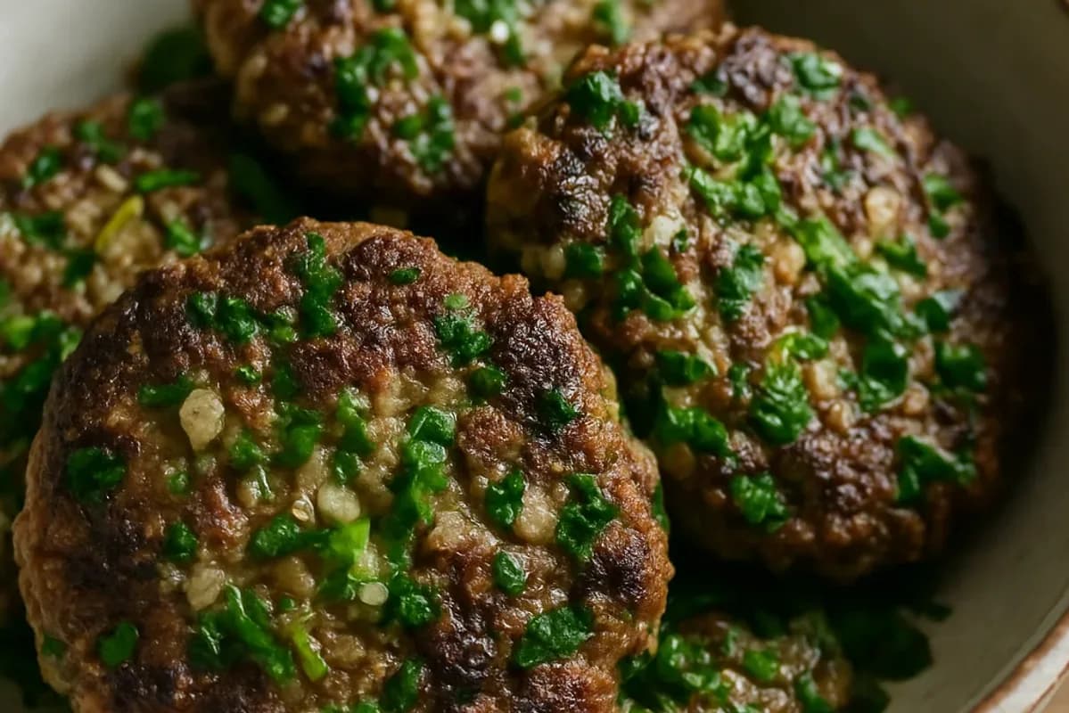 Herbaceous Chapli Kebab Frying — dinner recipe, beautifully plated and ready to serve
