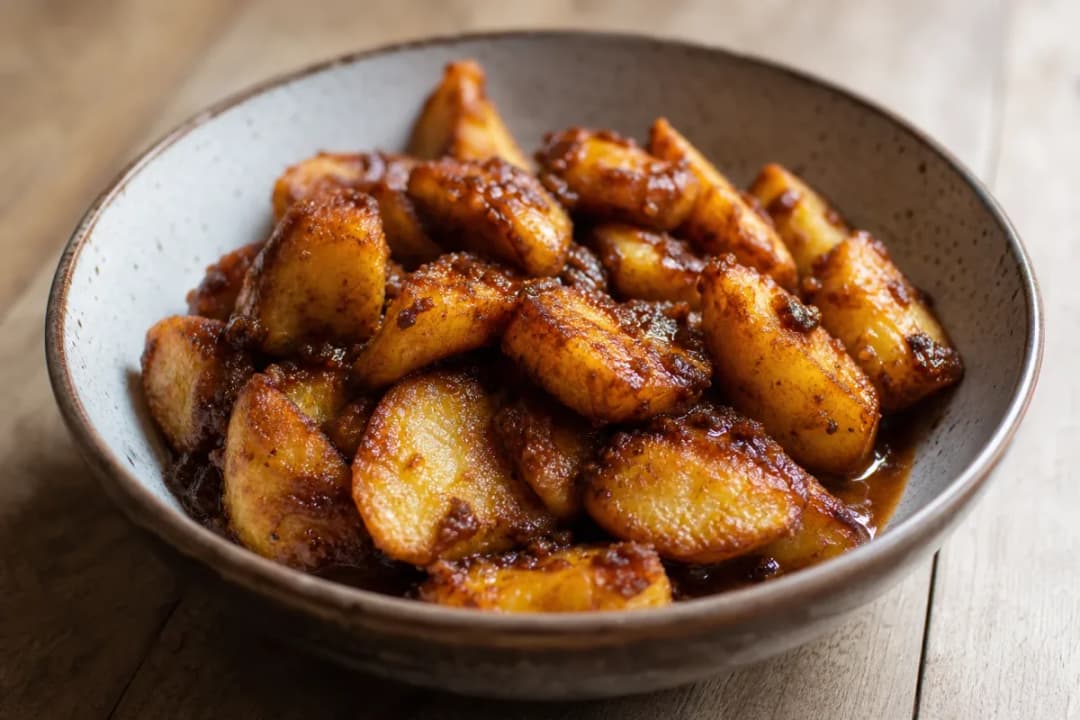 Kenyan Viazi Karai with Crispy Potatoes and Tangy Tamarind Sauce