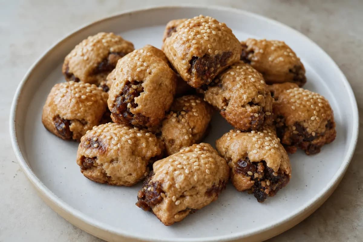 Libyan Date Cookies with Cinnamon and Sesame for Sweet Indulgence