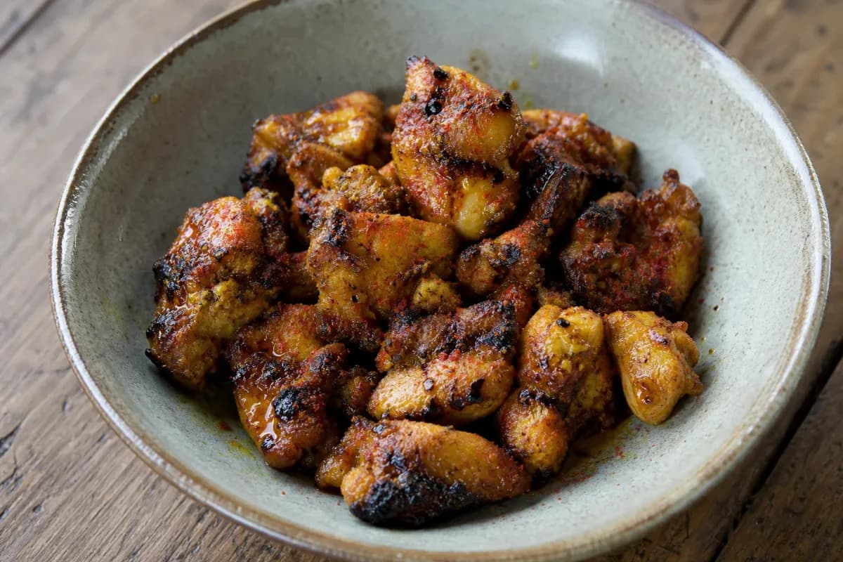 Nepalese Choila with Spiced Grilled Chicken and Mustard Oil