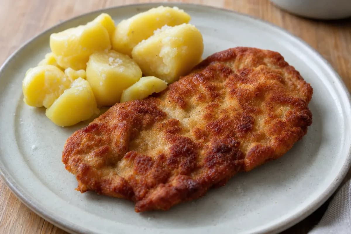 Polish Kotlet Schabowy with Crispy Pork Cutlet and Potatoes