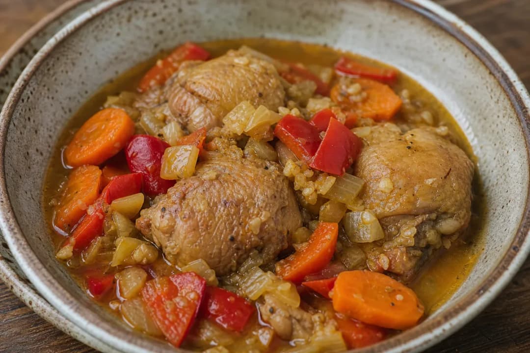 Pollo Guisado: Puerto Rican Chicken Stew with Vegetables