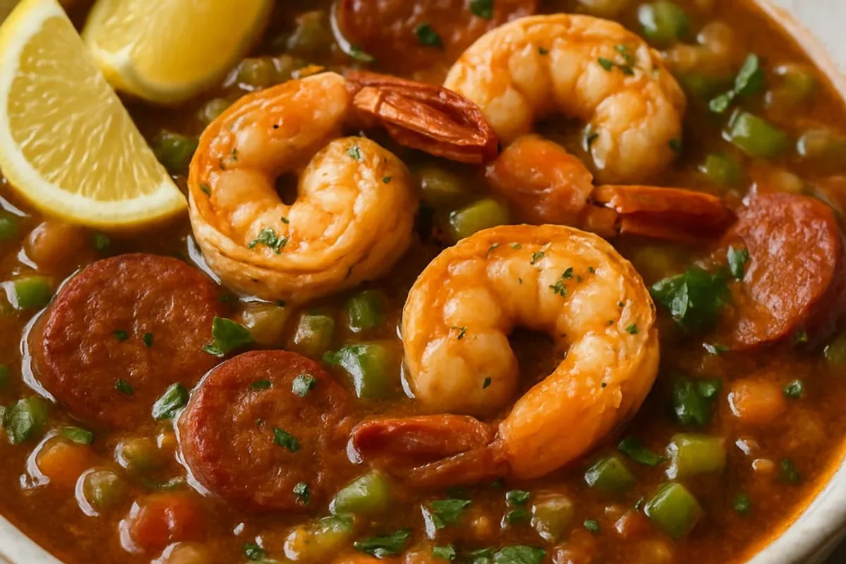 Seafood Gumbo with Shrimp and Spicy Andouille Sausage
