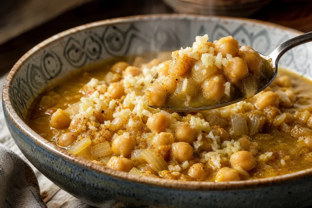 Tunisian Lablabi with Rich Spices and Creamy Garlic Sauce