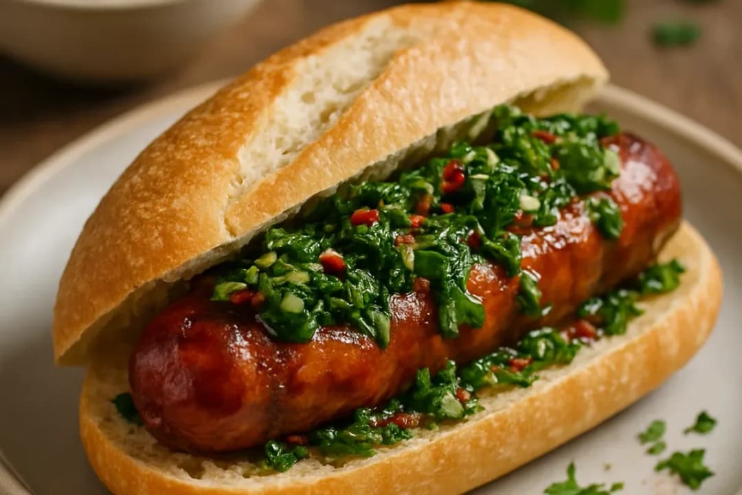 Uruguayan Choripán with Chimichurri and Crusty Bread